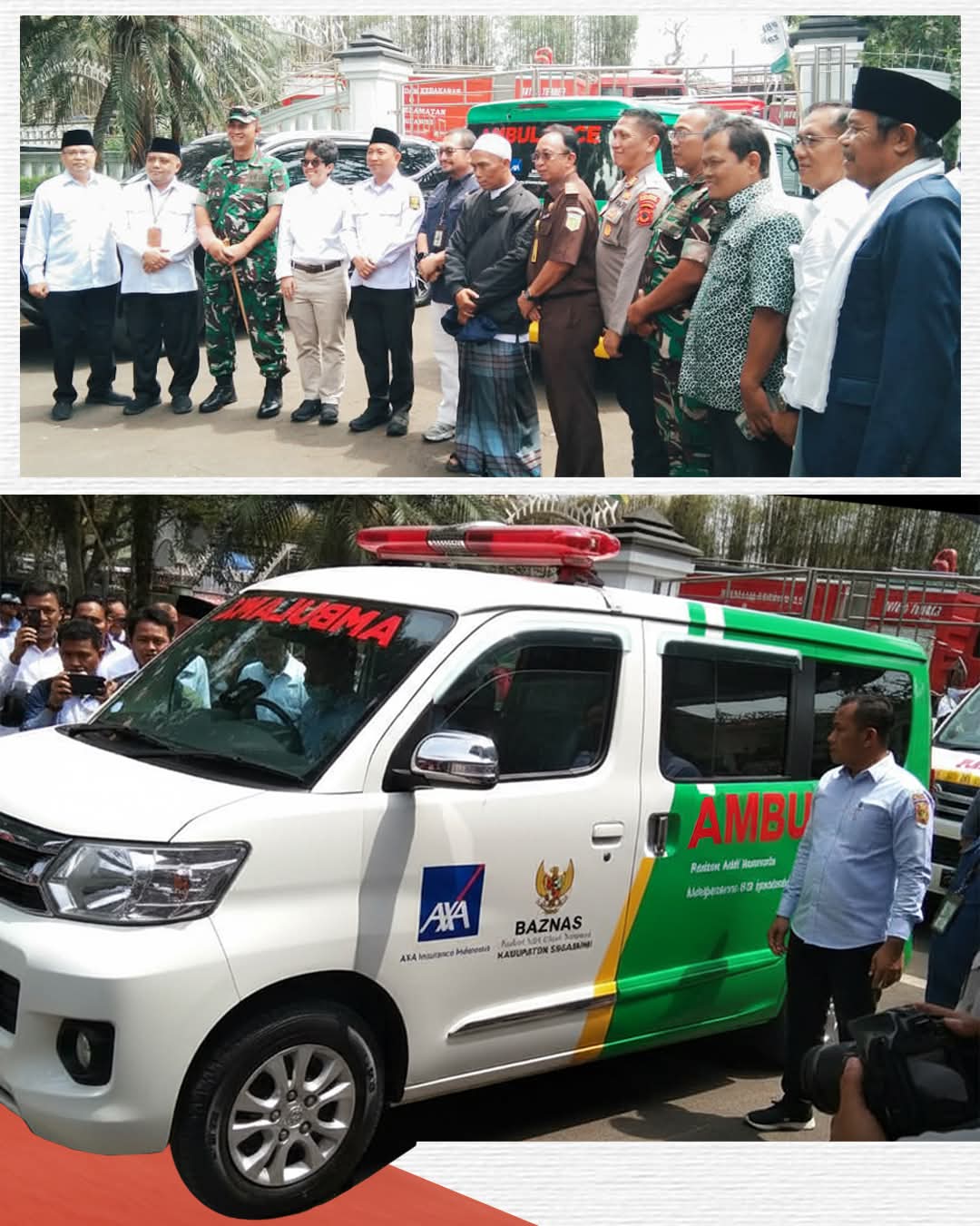 Diterima Wakil Ketua DPRD, Baznas Kabupaten Sukabumi Menerima Bantuan Alkes dan Ambulan dari Banas Pusat dan PT AXA Insurence